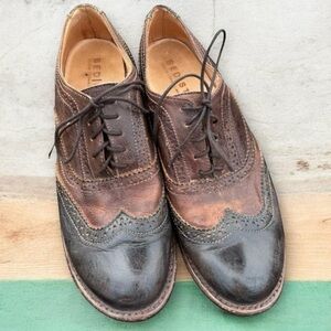 Bed Stu Brown Leather Oxford Wingtips